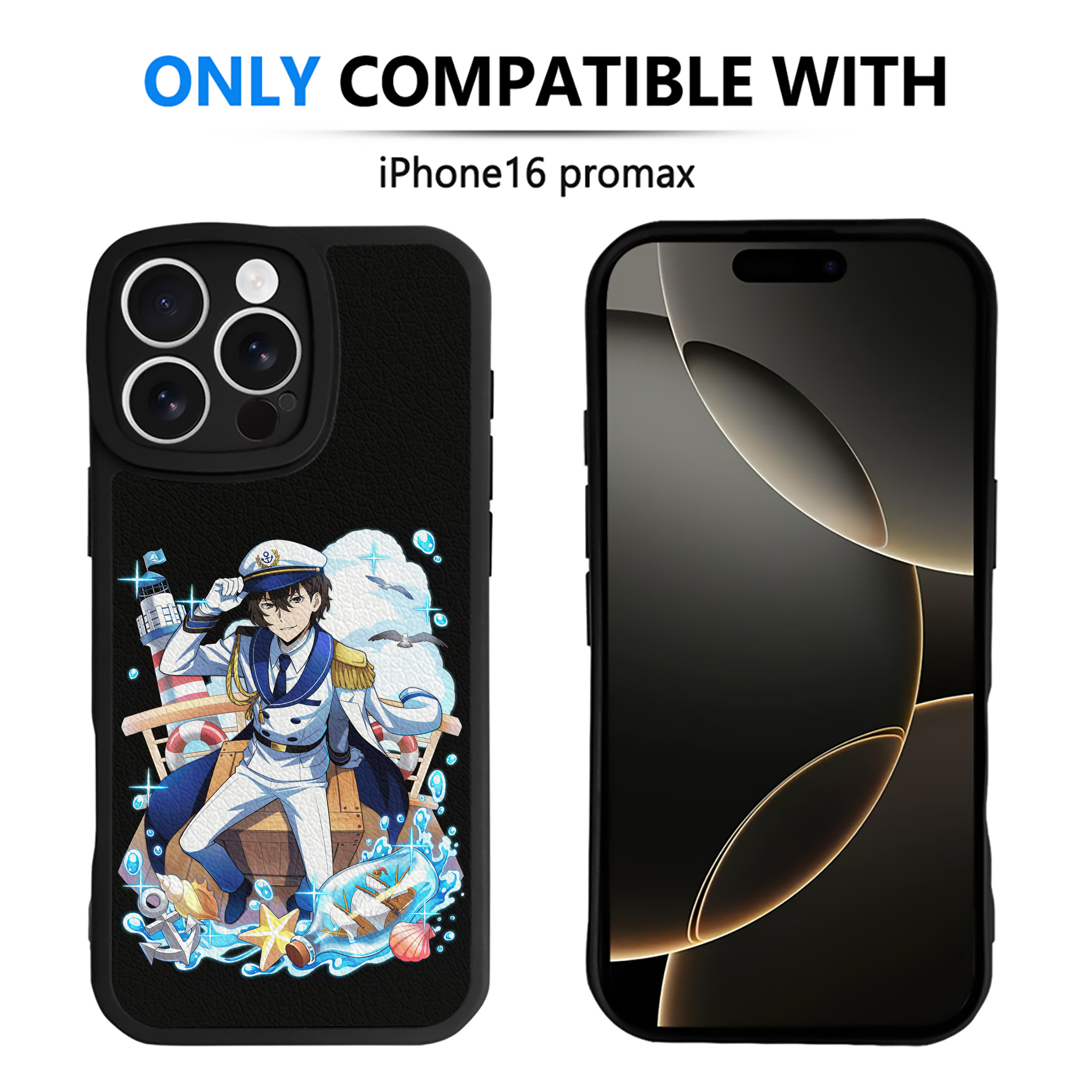 （画像用） 文豪ストレイドッグス Bungo Stray Dogs 【iPhone 16シリーズ対応】シリコンスマホケース（レザー調） 材質：シリコン